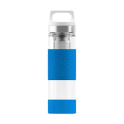 Hot & Cold | Glass Water Bottle | 400 ml | Electric Blue